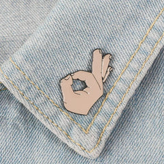 OK ! Hand Sign Enamel Pin