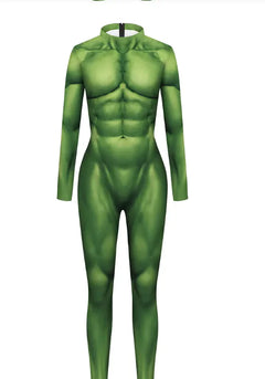 Cosplay Costume Male Long Sleeve Muscle Jumpsuit