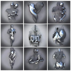 Metal on Metal Canvas Painting