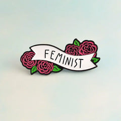Floral Feminist Enamel Pin