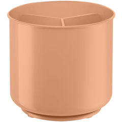 Cooler Kitchen Extra Large and Sturdy Rotating Utensil Holder Caddy with No-Tip Weighted Base, Removable Divider, and Gripped Insert | Rust Proof and Dishwasher Safe