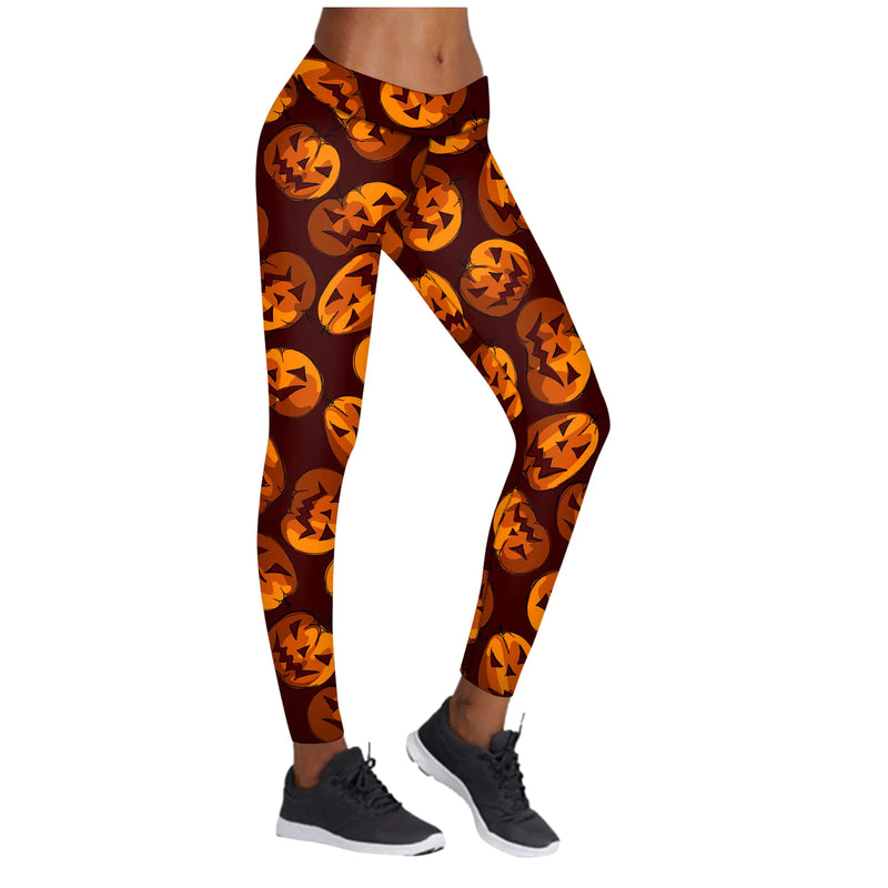 Halloween Printed High Stretch Yoga Leggings