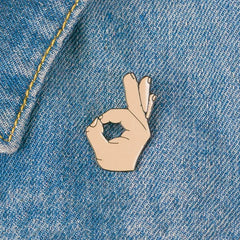 OK ! Hand Sign Enamel Pin