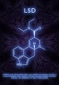 Cosmic Neon Drug Molecules Canvas Art