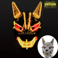 LED Full Face Luminous Wolfman Mask