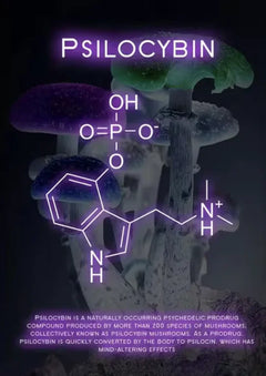 Cosmic Neon Drug Molecules Canvas Art