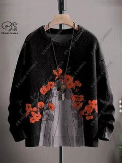 Halloween Ghost Pattern Casual Winter Sweater