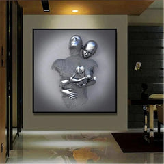 Metal on Metal Canvas Painting