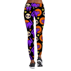Halloween Printed High Stretch Yoga Leggings