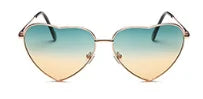 Metal Framed Heart-Shaped Sunglasses