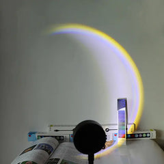 USB Sunset Lamp LED Rainbow Neon Night Light Projector