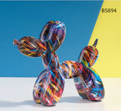 Multicolor Nordic Resin Balloon Dog Statue