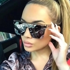 Oversized Square Sunglasses - Multiple Colors