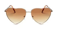 Metal Framed Heart-Shaped Sunglasses