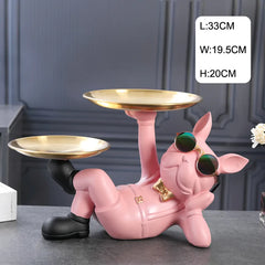 Dog Butler with Tray for Storage Table