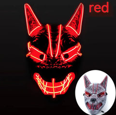 LED Full Face Luminous Wolfman Mask