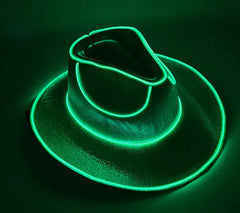 LED Wireless Fluorescent Colorful Cowboy Hat