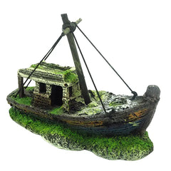 Resin Pirate Ship Wreck Aquarium Ornament