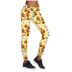Halloween Printed High Stretch Yoga Leggings