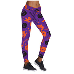Halloween Printed High Stretch Yoga Leggings