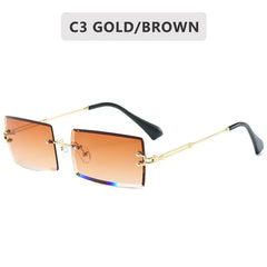 Rimless Rectangle Sunglasses