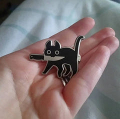 Black Cat Enamel Pin