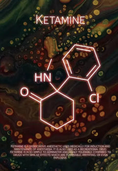 Cosmic Neon Drug Molecules Canvas Art