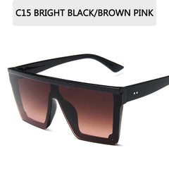 Oversized Square Sunglasses - Multiple Colors
