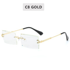 Rimless Rectangle Sunglasses