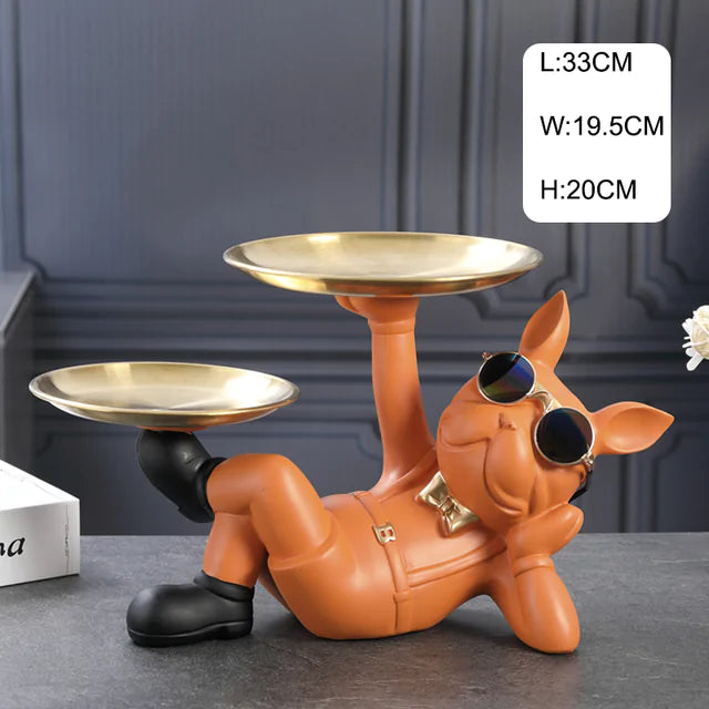 Dog Butler with Tray for Storage Table
