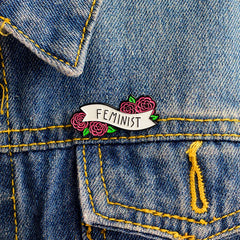 Floral Feminist Enamel Pin