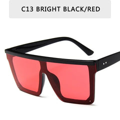 Oversized Square Sunglasses - Multiple Colors