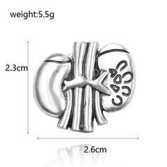 Medical Anatomy Kidney Vintage Pin