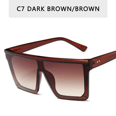 Oversized Square Sunglasses - Multiple Colors