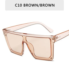 Oversized Square Sunglasses - Multiple Colors