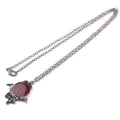 Red Crystal Vampire Bat Pendant
