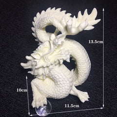 White Dragon with Bead Statue