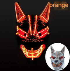 LED Full Face Luminous Wolfman Mask