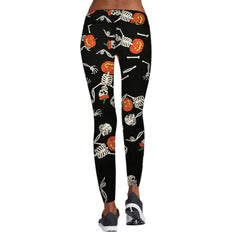 Halloween Printed High Stretch Yoga Leggings