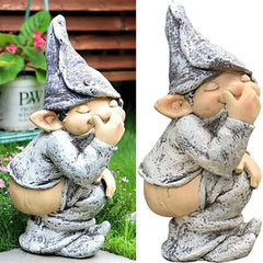 Naughty Gnome Sculpture