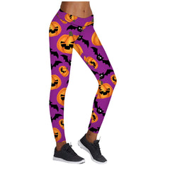 Halloween Printed High Stretch Yoga Leggings