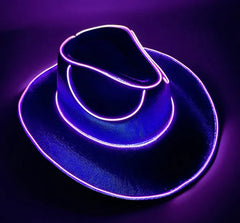LED Wireless Fluorescent Colorful Cowboy Hat