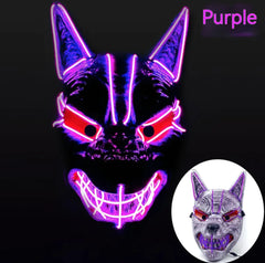 LED Full Face Luminous Wolfman Mask