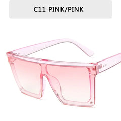 Oversized Square Sunglasses - Multiple Colors