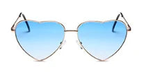Metal Framed Heart-Shaped Sunglasses