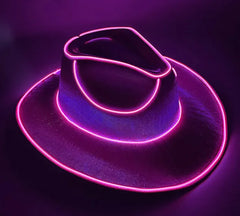 LED Wireless Fluorescent Colorful Cowboy Hat