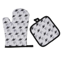 Halloween Pattern Insulated Microwave Oven Gloves