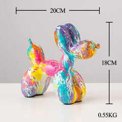 Multicolor Nordic Resin Balloon Dog Statue