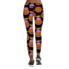 Halloween Printed High Stretch Yoga Leggings