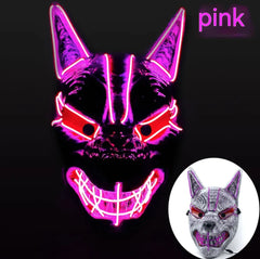 LED Full Face Luminous Wolfman Mask